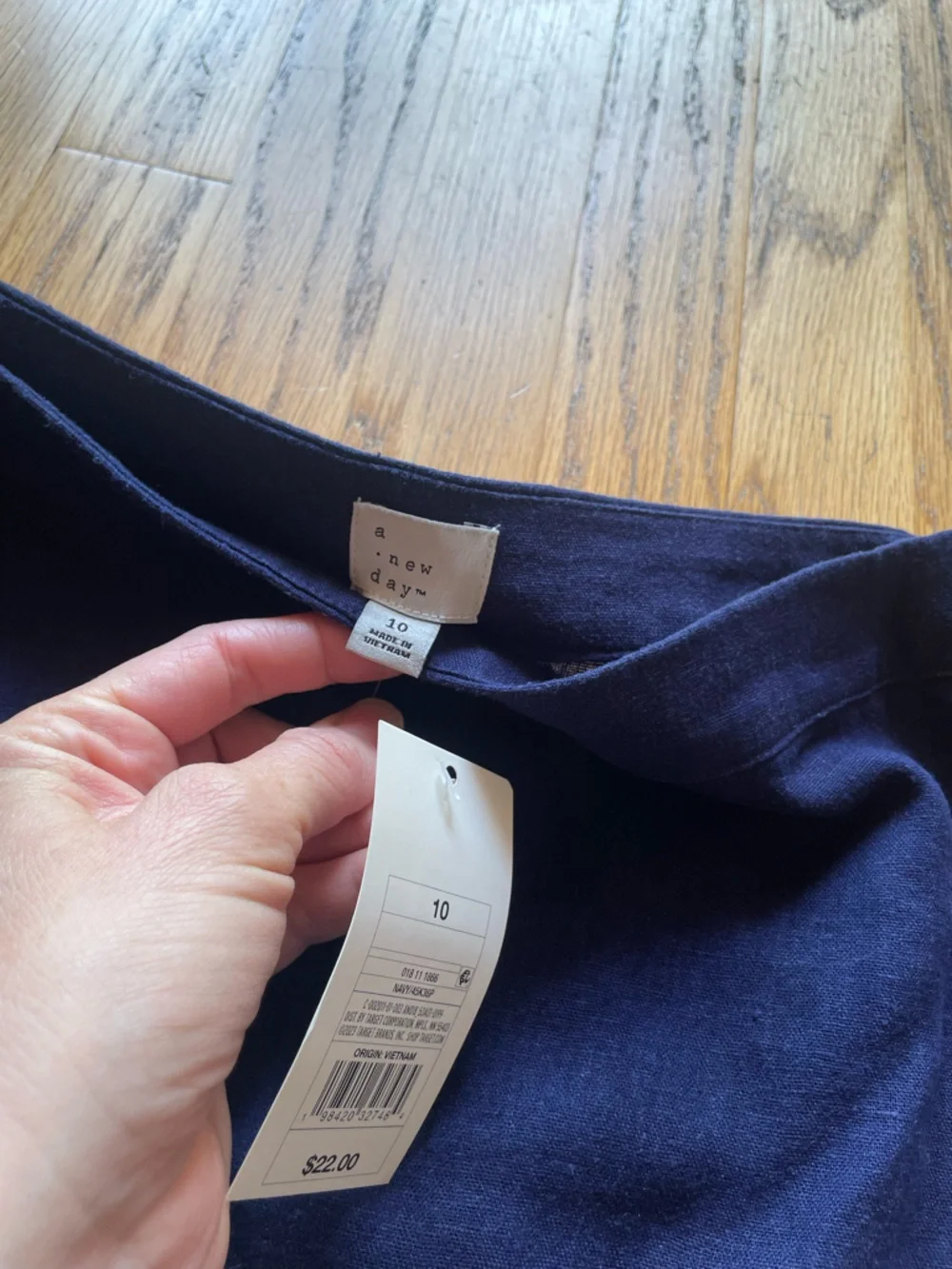 NWT Target A New Day Linen/nylon Blend High rise navy skort - Picture 11 of 13